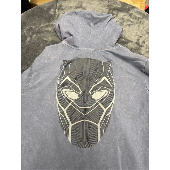 Marvel Black Panther Full Zip Men’s XL Hoodie with stains on sleeves and back (p - Picture 2 of 8